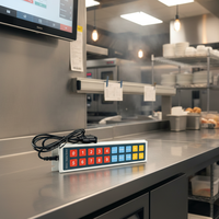 Nouveau clavier à barre tactile avancé RS232 à 20 touches avec écran de cuisine intégré et barre tactile pour les systèmes KDS