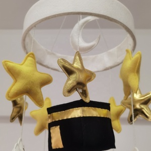 Offre Spéciale <span class=keywords><strong>Mobile</strong></span> Bébé Coran Islamique Unisexe Fait Main, Jouet de Berceau en Feutre Kaaba pour Crèche, Sûr Non Toxique Cadeau Naissance 0-12 Mois - Product Image 2
