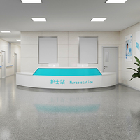 Poste d'infirmière Comptoir de service aux patients Bureau d'information Mobilier d'hôpital Design moderne durable multifonctionnel