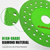 SUBORUI 4 pouces 100mm 115mm vert Jade coupe-verre mince marbre carreaux de céramique porcelaine verre disque de coupe pour couper le verre