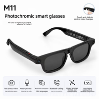 Lunettes Intelligentes Électrochromiques M11 avec IA, Verres Multicolores Personnalisables, Enregistrement Anti-Tremblement 1080P, Traduction IA en Temps Réel
