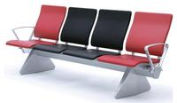 Chaise d'attente en PU essuyable, chaise d'attente de Station de siège d'aéroport peinte en métal