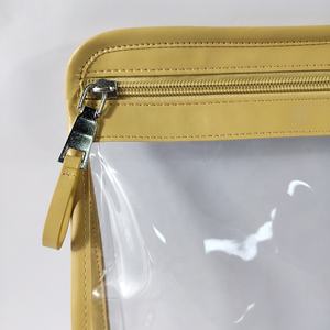 Make up chiaro PU borsa cosmetica da viaggio trasparente borsa cosmetica con Logo personalizzato - Product Image 5