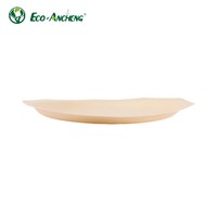 Assiettes en bois polygonales modernes, légères et portables, biodégradables, jetables, compatibles lave-vaisselle, pour pique-niques et camping