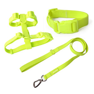 Set di Collare, Guinzaglio e Pettorina per Cani alla Moda in Morbida Gomma PVC Impermeabile con Design Personalizzato - Product Image 1