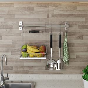 高品質304ステンレス鋼キッチン壁収納ロッドラック金属フックスパチュラスプーンアクセサリー浴室用オーガナイザー - Product Image 2