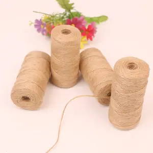 Semplici accessori per la casa eco-friendly cordoncino di nastro di corda attorcigliato da 2 Mm corda di iuta e cordoncino di lino di canapa