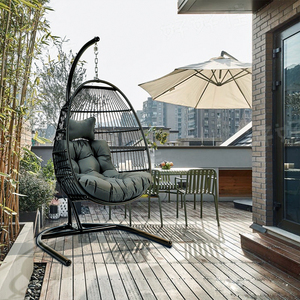 Fauteuil suspendu en rotin tressé pour jardin, salon de jardin, patio extérieur - Product Image 6