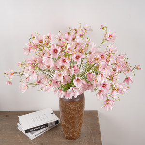 Fleurs artificielles parfumées hautement réalistes <span class=keywords><strong>Cosmos</strong></span> 5 têtes 87CM colorées à faible entretien pour mariage, remise de diplôme, Noël - Product Image 3