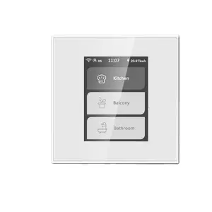 Zemismart Homekit LCD Smart Light Switch US EU Standard 110V 220V WiFi Homekit Switches Touch Screen 4 in 1Control Panel Switch