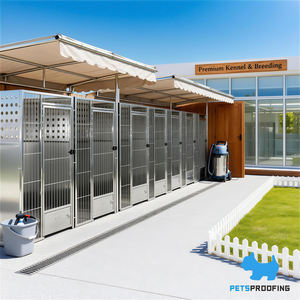 Cages pour chiens modulaires professionnelles PETSPROOFING, enclos multifonction en acier inoxydable, emballage plat avec parois solides, <span class=keywords><strong>cage</strong></span> pour chien - Product Image 1