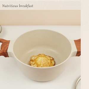 Panela de Sopa/Caldo de Alumínio Branco com Revestimento Antiaderente de Granito, Livre de PFOA, com Tampa, para Cozinhar e Ferver - Product Image 5