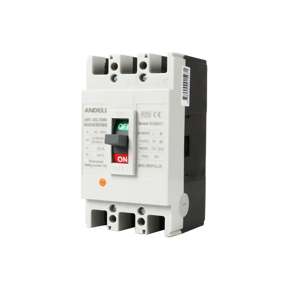 ANDELI 6A 10A 16A 20A 25A 32A 40A 50A 63A AM1-63L/3300 3P low price safety industrial cbi ac types MCCB circuit breaker