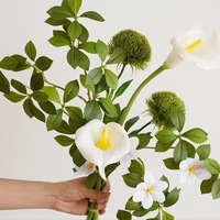 Bouquet de mariée style Shangchu Mori en eucalyptus, bouquet de demoiselle d'honneur, fleurs artificielles en soie, décoration de table à domicile, arrangement floral