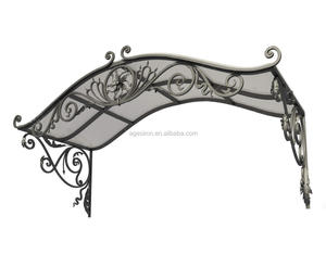 Im Freien Baldachin Schmiedeeisen Markise Elektro fahrrad Regen Markise Glas Eingang Vordächer Tür Markise - Product Image 4