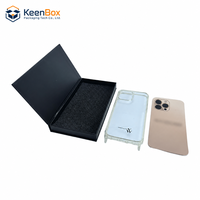 Boîtes d'emballage de vente au détail en papier recyclable rigide avec fermeture magnétique personnalisées pour les étuis d'iPhone