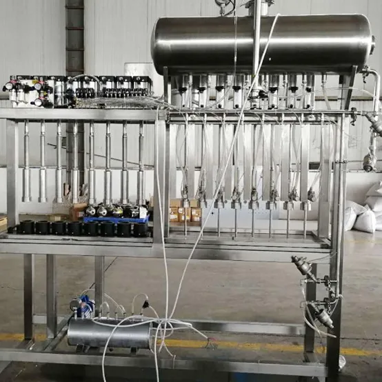 8 Heads Glass Bottle Filling And Capping Machine From Shandong HG Machinery Co.  Ltd