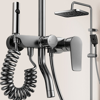 Meilleure vente en stock : Ensemble de douche thermostatique à touches piano, 4 modes, 4 sorties, jet doux, chromé – Le favori d'Europe et d'Amérique