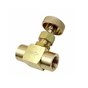 1/4 ''NPT Femmina Brass Discussione Valvola A Spillo di Alta Temperatura Media Pressione Valvola A Spillo