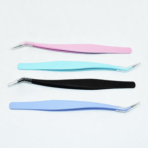 Stainless Steel Eyelash Tweezers Smooth Tip Precision Beauty Tool For Eyelash Extension And Nail Art - Product Image 2