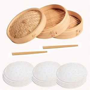 Dim Sum Set: Neuer Dampfgarer mit Holzring, 40 cm oval, für Eier, Reis, Fisch, Mais-Knödel und Momo – inklusive Tasche - Product Image 3