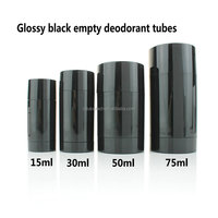 Tube de déodorant et de crème solaire à remplissage par le bas, noir mat, blanc, transparent, 50g, 75g, 75ml, avec mécanisme rotatif, emballage pour stick déodorant