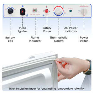 Refrigerador Vertical con Congelador Superior, a Gas, para Uso en Exteriores y en el Hogar, con Almacenamiento Local - Product Image 4
