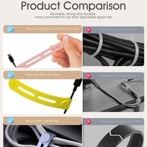 Câbles de fixation créatifs en silicone très demandés – Organiseur de câbles et attaches pour accessoires de téléphone - Product Image 4