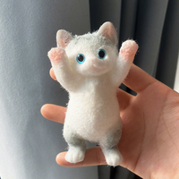 Jouets à presser en forme de chat Kawail, nouveau design, chaton en TPR, nouveauté, pelucheux, extensible, doux, jouet anti-stress pour enfants et adultes, cadeau