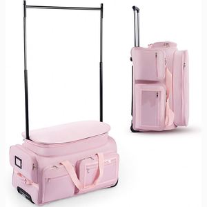 Échantillon gratuit : Sacs de voyage pour vêtements de danse avec roulettes et porte-vêtements, valise trolley étanche - Product Image 1