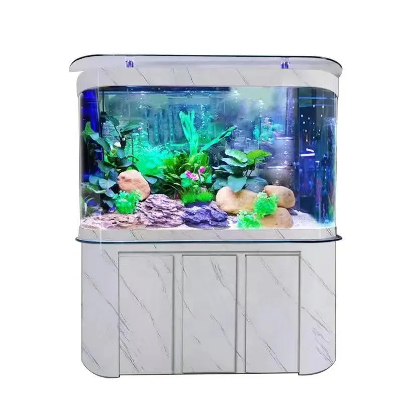 Yüksek kaliteli ev ofis süslemeleri ultra net akvaryum acuario balık tankı kase arowana goldfish büyük cam akvaryum balık tankı
