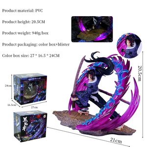 Statuette d'Azione Anime Personalizzate all'Ingrosso di Demon Slayer <span class=keywords><strong>Kimetsu</strong></span> <span class=keywords><strong>No</strong></span> <span class=keywords><strong>Yaiba</strong></span>, Kokushibo Tsugikuni Yoriichi, 20cm in PVC, Ornamento da Scrivania - Product Image 4