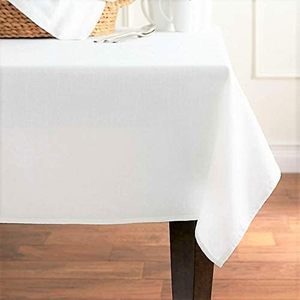 Nappe ronde blanche en polyester de 120 pouces, faite à la main, avec logo personnalisé, pour les événements, les mariages et les fêtes - Product Image 3