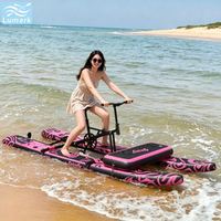 Vélo aquatique gonflable à structure plate, 1 personne, cadre en aluminium avec tapis flottant avant, rapide pour la rivière, pliable, de Chine, Lumark