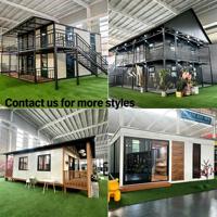 Maison conteneur préfabriquée extensible à 2 étages certifiée CE, design industriel avec balcon, modèle 3D, villa, bureau, bâtiment