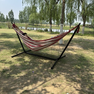 AOXU Hamac <span class=keywords><strong>de</strong></span> camping en plein air, tente <span class=keywords><strong>de</strong></span> lit en toile <span class=keywords><strong>de</strong></span> coton avec support, chaise avec pochette <span class=keywords><strong>de</strong></span> transport, hamac pliant avec cadre - Product Image 2