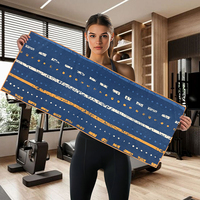 Serviette de sport en microfibre avec logo personnalisé, séchage rapide, absorbante, pour la remise en forme, l'entraînement et les exercices, avec impression personnalisée