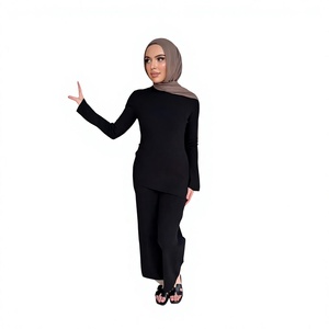 Women's Wool Knitted <b>Sweater</b> <b>Set</b> Asymmetrical Off Shoulder Loose Fit Full Length Solid Color Minimalist Autumn Style - Product Image 6