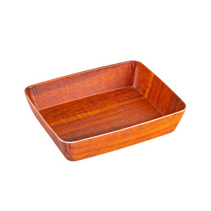 Plateau rectangulaire en mélamine pour servir des légumes, des champignons et de la viande, idéal pour les plats chauds, usage hôtelier. - Product Image 5