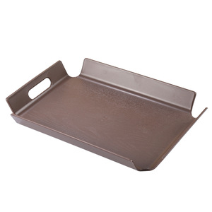Rectangular <b>Plastic</b> Serving <b>Tray</b> Commercial Grade With Handle For Restaurant Use - Product Image 3