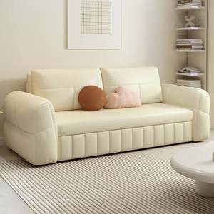 سرير قابل للسحب من الجلد الساخن مع أريكة فاخرة قابلة للتحويل لغرفة المعيشة - Product Image 2