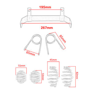 Kit de montage de support de ressort de siège de moto en cuir noir marron pour Harley Custom Chopper Bobber - Product Image 6