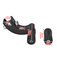 Levier de changement de vitesse talon-orteil pour moto, avec pince fendue et anneau en caoutchouc moleté, pour Harley FL Softail 2018 et modèles ultérieurs, Noir chromé