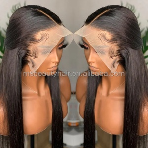 Perruque en dentelle frontale 13x6 cheveux humains HD, nœuds blanchis et pré-épilés, perruque en cheveux indiens bruts, perruque en dentelle frontale HD, perruques complètes pour femmes noires - Product Image 2