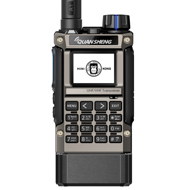 Mini Size UV-K1(8) 5W Walkie Talkie Long Battery VHF UHF Dual Band Analog Mental Shell Two Way Radio Support USB Programming
