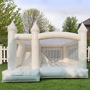 Buttafuori gonfiabili per matrimoni per bambini commerciali moonbouncer castello gonfiabile bianco che salta l'aria casa di rimbalzo bianca per paty - Product Image 6