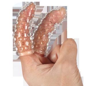 Clitoris stimuler les préservatifs pour les femmes vagin sexe doigt manches pénis G Spot Massage SexToys pour Couples doigt Extender - Product Image 4