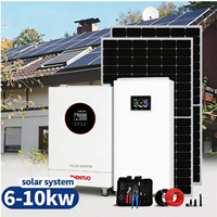 Système complet de stockage d'énergie solaire de 3 kW à 10 kW, kit de panneaux solaires photovoltaïques pour usage domestique et industriel