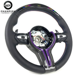 Para BMW M2 M3 M4 F20 F22 F87 F80 F30 F31 F32 F10 F11 M deporte cuero fibra de carbono volante pantalla LED 2020 2021 2022 2023 - Product Image 3