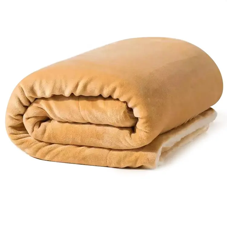 New Design Custom Logo Sherpa Blanket Luxury Bed Accessories Flannel Fleece Throw Blanket for Winter